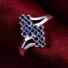 silver plated ring jewelryleaf trss blue ring 528 ELY