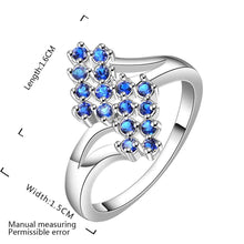 silver plated ring jewelryleaf trss blue ring 528 ELY