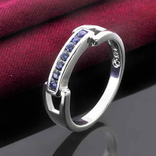 silver plated ring jewelryopen and lock purple ring 531 ELY