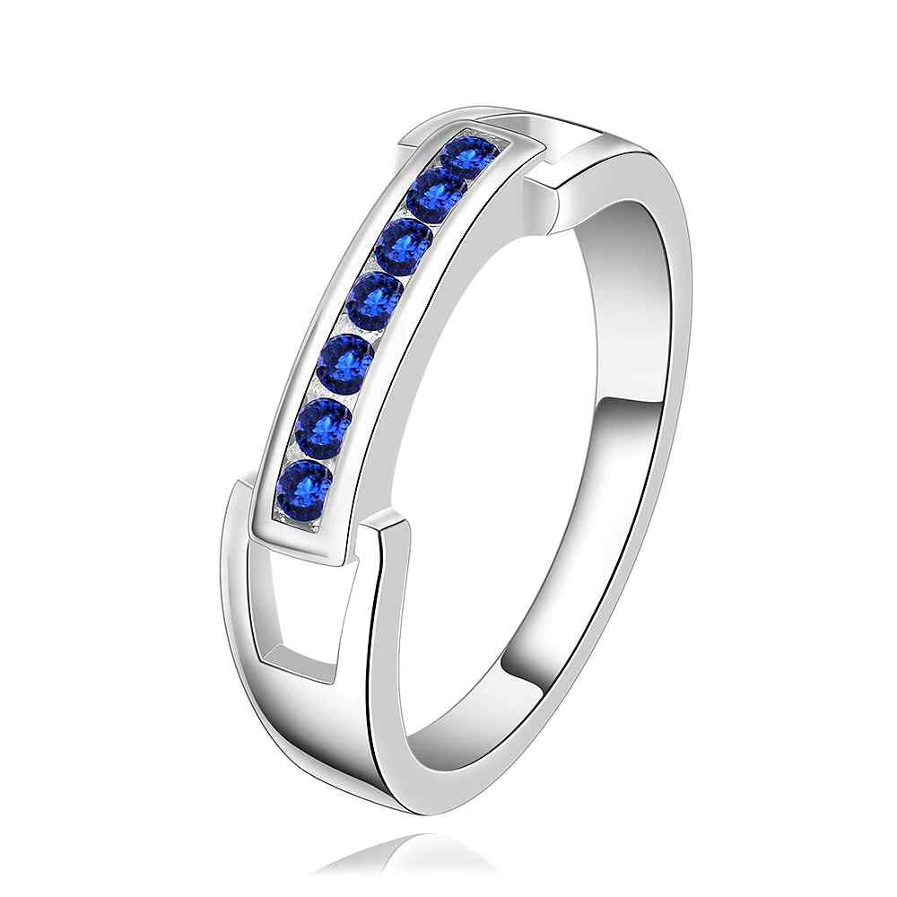 silver plated ring jewelryopen and lock purple ring 531 ELY