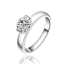 silver plated ring jewelrysimple add stone ring 6 3 ELY