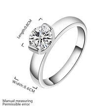 silver plated ring jewelrysimple add stone ring 6 3 ELY