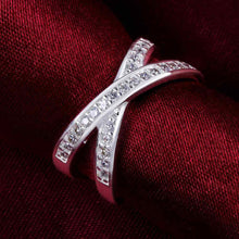 silver plated ring jewelryx two circle te ring 487 ELY
