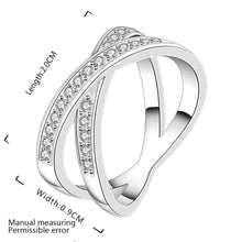 silver plated ring jewelryx two circle te ring 487 ELY