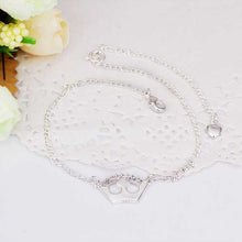 Girls Silver plated jewelry Crown sliver anklet bracelets bangles ankle on the leg SMTA 19 ELY