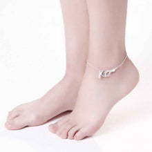 Girls Silver plated jewelry Heart sliver anklet bracelets bangles ankle on the leg SMTA 2 ELY