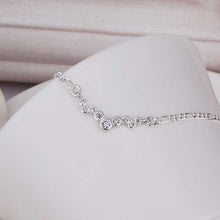 Girls Silver plated jewelry Inlay Dot sliver anklet bracelets bangles ankle on the leg SMTA 16 ELY
