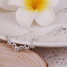 Girls Silver plated jewelry Inlay Dot sliver anklet bracelets bangles ankle on the leg SMTA 16 ELY
