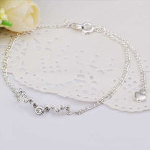 Girls Silver plated jewelry Inlay Dot sliver anklet bracelets bangles ankle on the leg SMTA 16 ELY