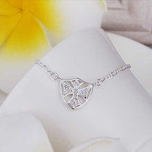 Girls Silver plated jewelry Insets Cross sliver anklet bracelets bangles ankle on the leg SMTA 3 ELY