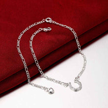 Girls Silver plated jewelry Insets U sliver anklet bracelets bangles ankle on the leg SMTA 23 ELY