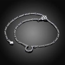 Girls Silver plated jewelry Insets U sliver anklet bracelets bangles ankle on the leg SMTA 23 ELY