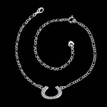 Girls Silver plated jewelry Insets U sliver anklet bracelets bangles ankle on the leg SMTA 23 ELY