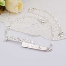 Girls Silver plated jewelry Love Simple sliver anklet bracelets bangles ankle on the leg SMTA 13 ELY