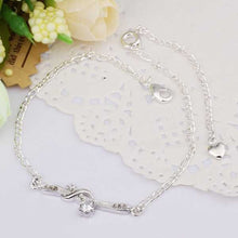 Girls Silver plated jewelry Twine sliver anklet bracelets bangles ankle on the leg SMTA 26 ELY