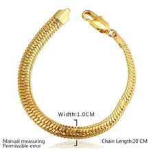 jewerly 18k GP 1 M sideways bracelet pulseras mujer women braceletSMTPB 82 ELY