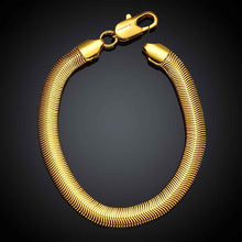 jewerly 18k GP 1 m Snake chain pulseras mujer women braceletSMTPB 83 ELY