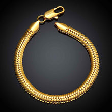 jewerly 18k GP 1 m Snake chain pulseras mujer women braceletSMTPB 84 ELY