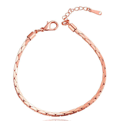 jewerly 18k GP 25m Triangle 75 inch rose pulseras mujer women braceletSMTPB 94 ELY