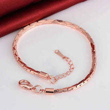 jewerly 18k GP 25m Triangle 75 inch rose pulseras mujer women braceletSMTPB 94 ELY