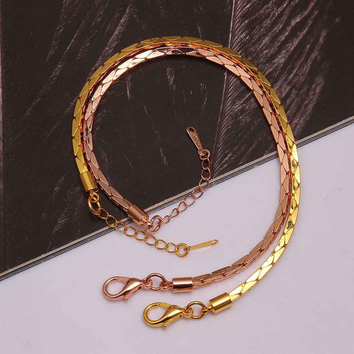 jewerly 18k GP 25m Triangle Combination 75 inch pulseras mujer women braceletSMTPB 9 ELY