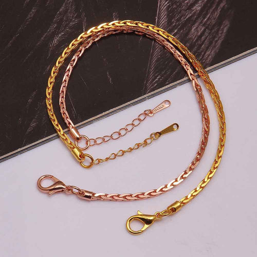 jewerly 18k GP 25m square 75 inch pulseras mujer women braceletSMTPB 92 ELY