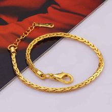 jewerly 18k GP 25m square 75 inch pulseras mujer women braceletSMTPB 92 ELY