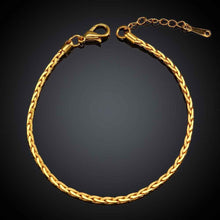 jewerly 18k GP 25m square 75 inch pulseras mujer women braceletSMTPB 92 ELY