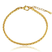 jewerly 18k GP 25m square 75 inch pulseras mujer women braceletSMTPB 92 ELY