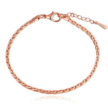 jewerly 18k GP 25m square 75 inch rose pulseras mujer women braceletSMTPB 96 ELY