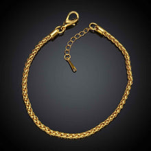 jewerly 18k GP 3m Round grid 75 inch pulseras mujer women braceletSMTPB 91 ELY