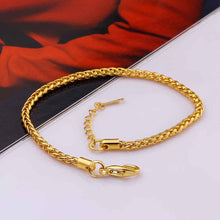 jewerly 18k GP 3m Round grid 75 inch pulseras mujer women braceletSMTPB 91 ELY