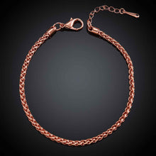 jewerly 18k GP 3m Round grid 75 inch rose pulseras mujer women braceletSMTPB 95 ELY