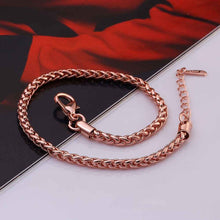 jewerly 18k GP 3m Round grid 75 inch rose pulseras mujer women braceletSMTPB 95 ELY