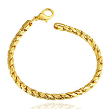 jewerly 18k GP 5m Twisted Circle pulseras mujer women braceletSMTPB 87 ELY