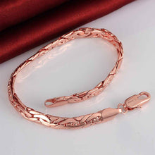 jewerly 18k GP 6m Sideways rose pulseras mujer women braceletSMTPB 93 ELY