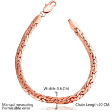 jewerly 18k GP 6m Sideways rose pulseras mujer women braceletSMTPB 93 ELY