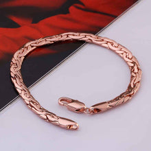 jewerly 18k GP 6m Sideways rose pulseras mujer women braceletSMTPB 93 ELY