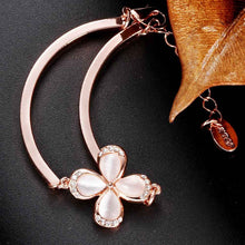 jewerly 18k GP Quatrefoil crystal pulseras mujer women braceletSMTPB 78 ELY