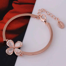 jewerly 18k GP Quatrefoil crystal pulseras mujer women braceletSMTPB 78 ELY