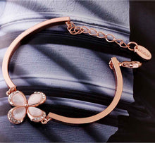 jewerly 18k GP Quatrefoil crystal pulseras mujer women braceletSMTPB 78 ELY