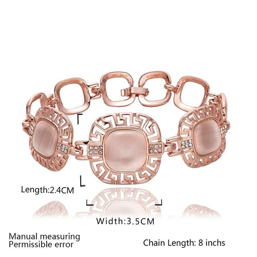 jewerly 18k GP The circle ellipse button pulseras mujer women braceletSMTPB 74 ELY