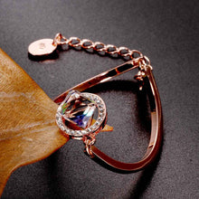 jewerly 18k GP The hearts of green pulseras mujer women braceletSMTPB 77 ELY