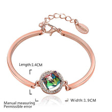 jewerly 18k GP The hearts of green pulseras mujer women braceletSMTPB 77 ELY
