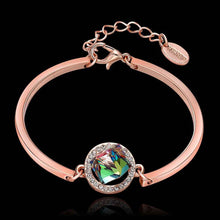 jewerly 18k GP The hearts of green pulseras mujer women braceletSMTPB 77 ELY
