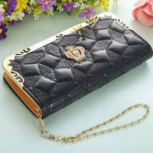 Women Wallet Phone Purse Wallets Shinny Lady Long PU Purses Po Slot 1STL ELY