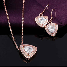 Austrian Crystal jewelry sets crystal Triangle star necklace+earrings Elegant SMTPS423 ELY