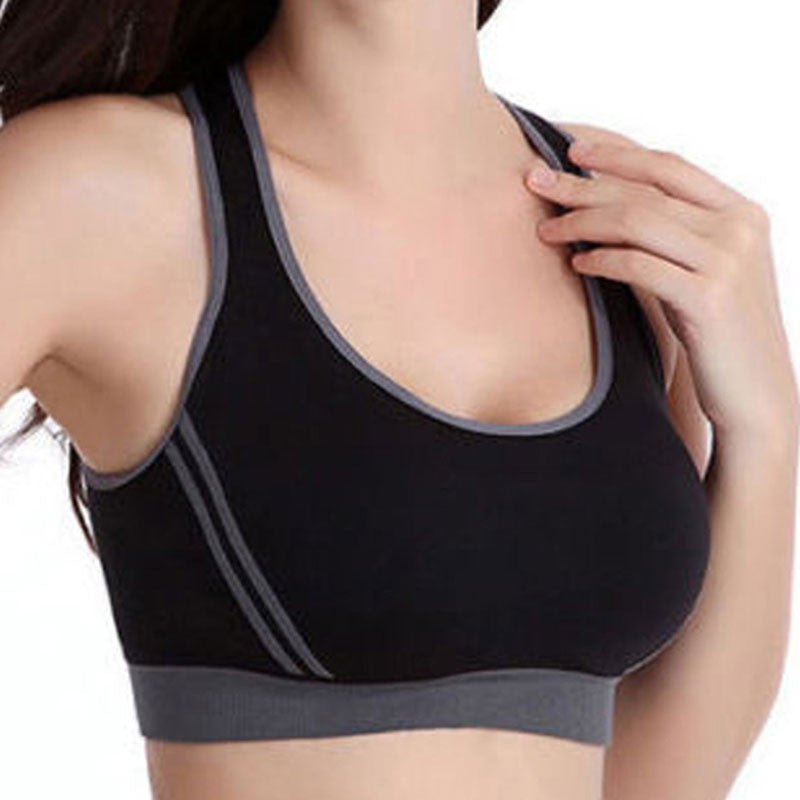 Sports Bra Crop Top Vest Comfort Stretch Bras Shapewear Padded 1STL ELY