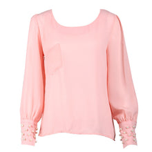 est Women Chiffon Blouse Long Sleeve Casual Chiffon Shirt Tops Blouse Shirt ELY