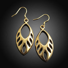 Jewelry Hollow drop water earrings 18k GP Zircon earing brincosSKGE 33 ELY